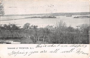 1906 Bird's Eye View of homes & Tiverton shoreline