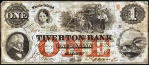 Tiverton Bank Note - 1857