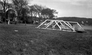 1938 Hurricane washes up Nanaquaket Bridge 150 yards away on land