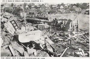 1938 Hurricane damage in Tiverton Basin