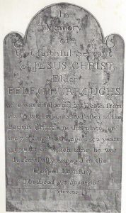 Peleg Burroughs gravestone