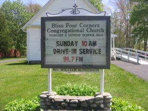 Bliss Church sign